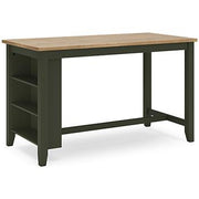 Ashley Furniture Gesthaven Dining Set with a wooden table and six matching chairs in a stylish dining room setting.