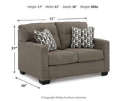 Ashley Furniture Mahoney living room set with sofa and matching chairs, stylish and comfortable for modern home decor.