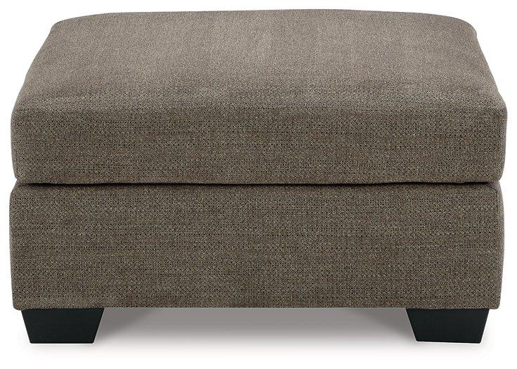 Ashley Furniture Mahoney living room set with sofa, loveseat, and armchair in a modern fabric design.