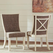 Bolanburg dining chair by Ashley Furniture featuring a wooden frame and upholstered seat in a classic design.