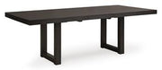 Ashley Furniture Neymorton dining room set featuring a wooden table and matching chairs in a modern dining space.