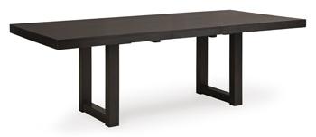Ashley Furniture Neymorton dining room set featuring a wooden table and matching chairs in a modern dining space.