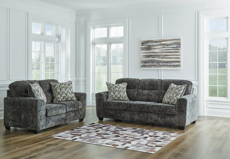 Ashley Furniture Lonoke living room set featuring a sofa and matching chairs in a modern, stylish design.
