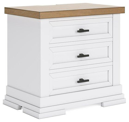 Ashbryn nightstand by Ashley Furniture featuring a modern wood finish and sleek drawer design for bedroom storage.