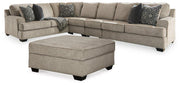 Ashley Bovarian living room set featuring a sofa, loveseat, and armchair with neutral upholstery and modern design.