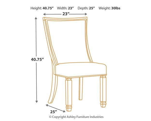 Bolanburg dining chair by Ashley Furniture featuring a wooden frame and upholstered seat for a comfortable dining room setting.