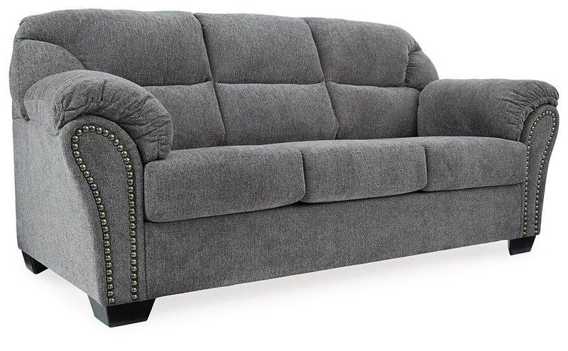 Ashley Furniture Allmaxx sofa with plush cushions and modern design, shown in a cozy living room setting.