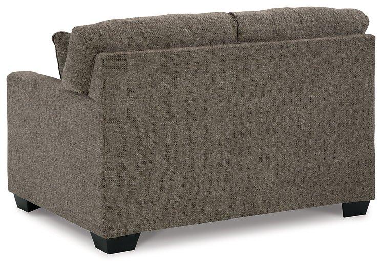 Ashley Furniture Mahoney living room set featuring a sofa and matching chairs in a modern, stylish design.
