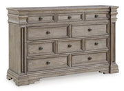 Ashley Furniture Blairhurst Dresser with six drawers and sleek wood finish, perfect for bedroom storage and organization.
