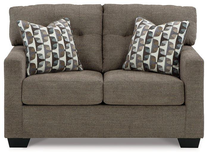 Ashley Furniture Mahoney Living Room Set with sofa and armchair, featuring plush cushions and contemporary design.