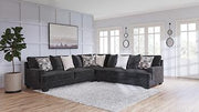 Ashley Furniture Lavernett living room set featuring a sofa, loveseat, and armchair with plush upholstery and modern design.