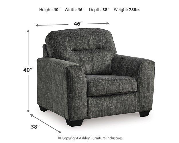 Ashley Furniture Lonoke living room set featuring a sofa and armchair with neutral fabric and modern design.