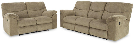 Ashley Furniture Alphons living room set, featuring a sofa and chairs with neutral upholstery and modern design.