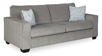 Ashley Furniture Altari living room set with sofa and armchair, featuring neutral upholstery and modern design.