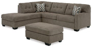 Ashley Furniture Mahoney living room set with a sectional sofa and matching coffee table, modern design with plush cushions.