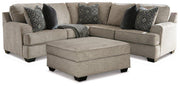 Ashley Furniture Bovarian Living Room Set with sofa and armchairs, featuring neutral upholstery and modern design.