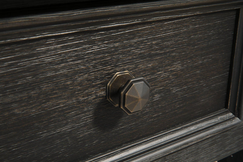 Ashley Furniture Tyler Creek Occasional Table Set with three wood tables featuring modern design and natural wood finish.