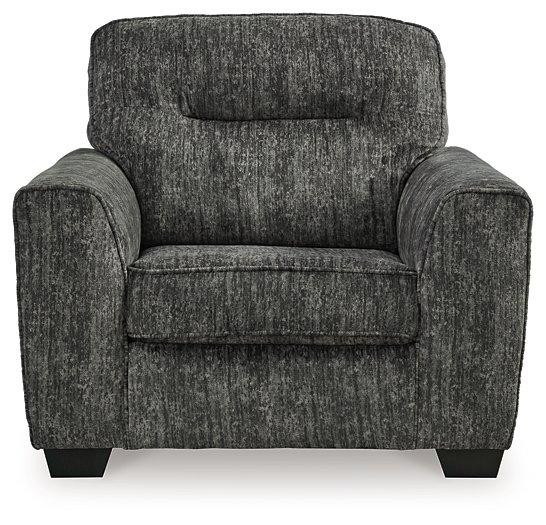 Ashley Furniture Lonoke Living Room Set with sofa and chairs in a modern design, featuring neutral upholstery and stylish wood accents.