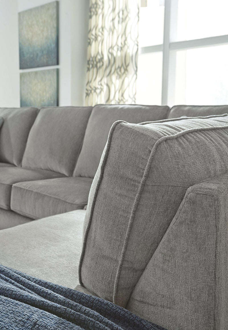 Ashley Furniture Altari living room set featuring a sofa, loveseat, and armchair with neutral fabric and modern design.