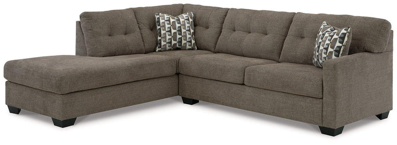 Ashley Furniture Mahoney Living Room Set with sofa, loveseat, and armchair featuring neutral upholstery and modern design.