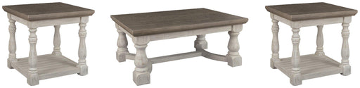 Ashley Furniture Havalance Occasional Table Set with two modern wooden tables featuring sleek, minimalist design.