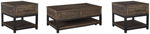 Ashley Furniture Johurst Occasional Table Set featuring two modern wood tables with sleek design and sturdy construction.