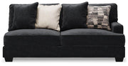 Ashley Furniture Lavernett living room set with sofa, loveseat, and armchair in a modern fabric upholstery arrangement.
