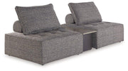 Outdoor sectional from Ashley Furniture, Bree Zee outdoor seating with plush cushions and stylish design for patio relaxation.