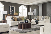 Ashley Furniture Heartcort living room set featuring a sofa and loveseat with plush cushions and elegant fabric upholstery.