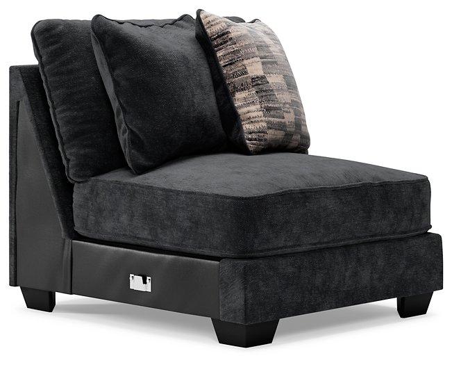 Ashley Furniture Lavernett Living Room Set featuring a sofa and armchair with neutral upholstery and modern design.