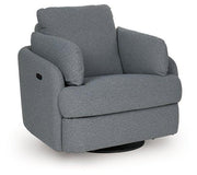 Ashley Furniture Alainmont Next-Gen Nuvella swivel power recliner accent chair with plush upholstery and modern design.