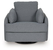 Ashley Furniture Alainmont Next-Gen Nuvella swivel power recliner accent chair with plush cushioning and modern design.