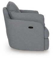 Ashley Furniture Alainmont Next-Gen Nuvella swivel power recliner accent chair with plush cushioning and modern design.