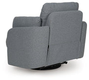 Ashley Furniture Alainmont Next-Gen Nuvella swivel power recliner accent chair with plush upholstery and modern design.