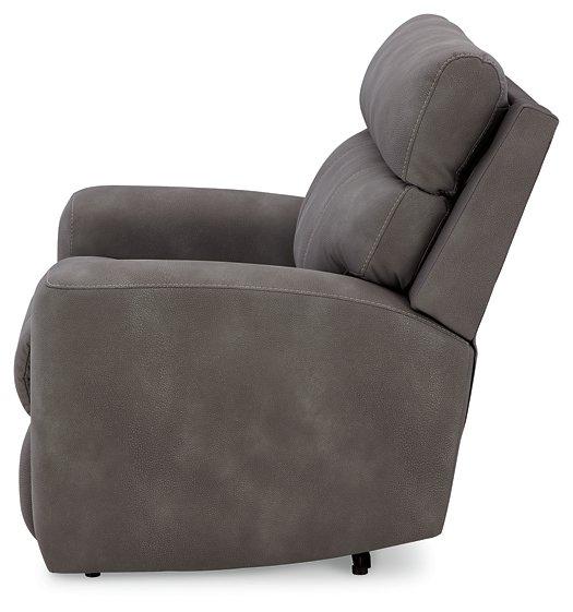 Next-Gen DuraPella Power Recliner by Ashley Furniture showing plush cushioned seating and adjustable reclining mechanism.