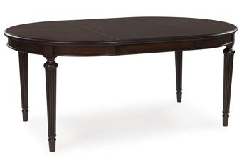 Ashley Furniture Lavinton dining room set with a wooden table and matching chairs, perfect for stylish dining spaces.