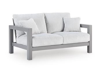 Outdoor table set from Ashley Furniture with a sturdy table and matching chairs, perfect for patio or garden use.