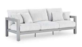 Outdoor table set by Ashley Furniture featuring a durable table and matching chairs from the Hurley Park Outdoor Package.
