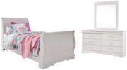 Ashley Furniture Anarasia bedroom set featuring a bed, nightstands, and dresser in a stylish, coordinated bedroom furniture design.