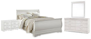 Ashley Furniture Anarasia bedroom set with matching bed, dresser, and nightstands in a modern, elegant design.