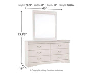 Ashley Furniture Anarasia bedroom set featuring a queen-sized bed with a carved wood headboard and matching nightstands.