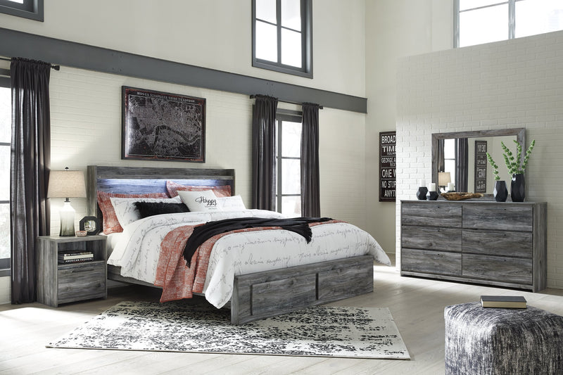 Ashley Furniture Baystorm youth bedroom set with a bed, dresser, and nightstand in a modern design, shown in a well-lit room setup.