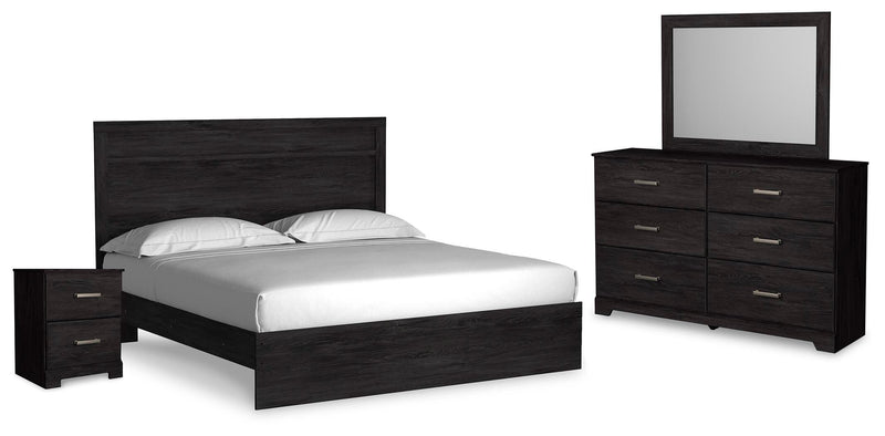 Ashley Furniture Belachime bedroom set featuring a cozy bed, matching nightstands, and stylish bedroom furniture in a warm finish.