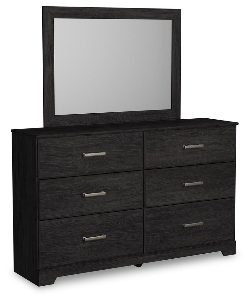 Ashley Furniture Belachime bedroom set with a stylish bed frame, nightstands, and dresser in a modern bedroom scene.