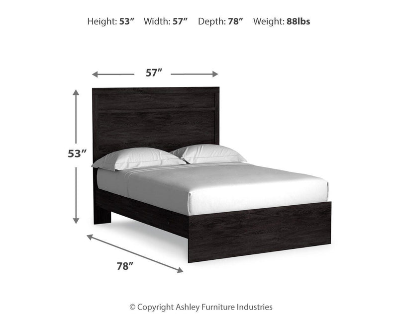 Ashley Furniture Belachime bedroom set, includes bed frame and matching nightstands, in a classic wood finish.