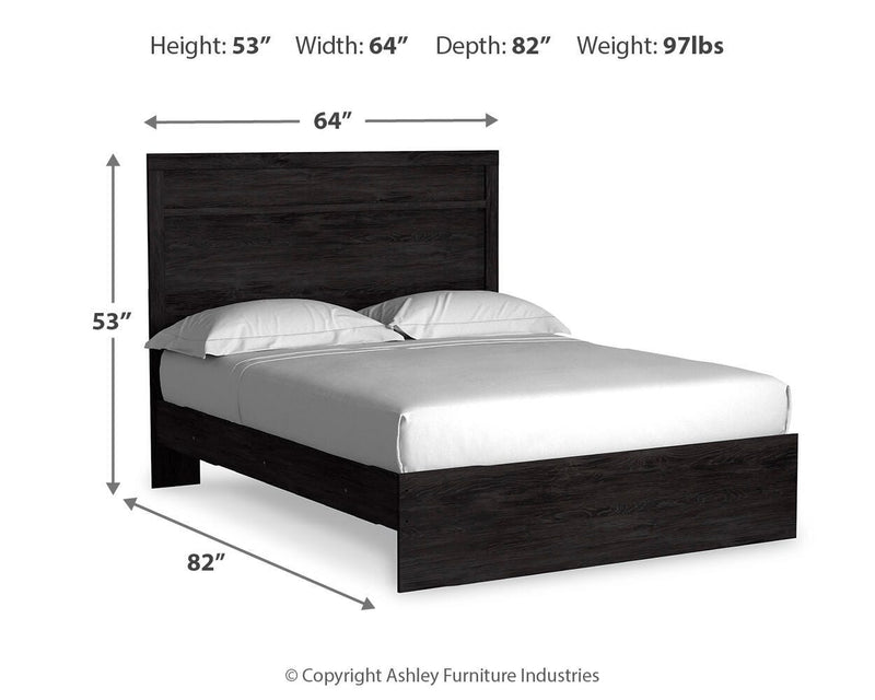 Ashley Furniture Belachime bedroom set with a bed, nightstands, and dresser in a classic wood finish.