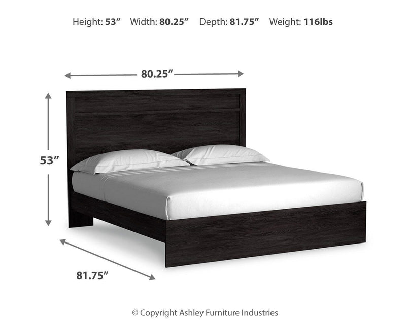 Ashley Furniture Belachime bedroom set with a modern wooden bed frame, matching nightstands, and elegant decor in a stylish bedroom.