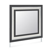 Ashley Furniture Zuraleus bedroom mirror, angled view showing the elegant frame and reflective glass surface.
