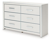Ashley Furniture Zuraleus Dresser with multiple drawers, dark wood finish, and modern design, shown from a side angle.