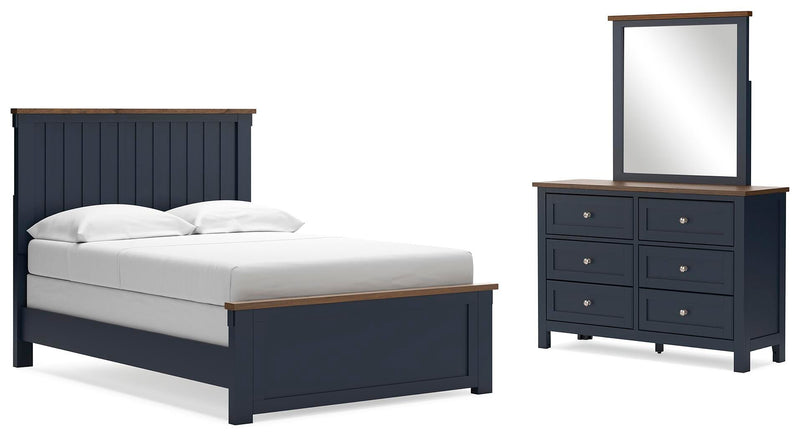 Ashley Furniture Landocken Bedroom Set with a stylish bed frame, nightstands, and matching dresser in a modern bedroom design.